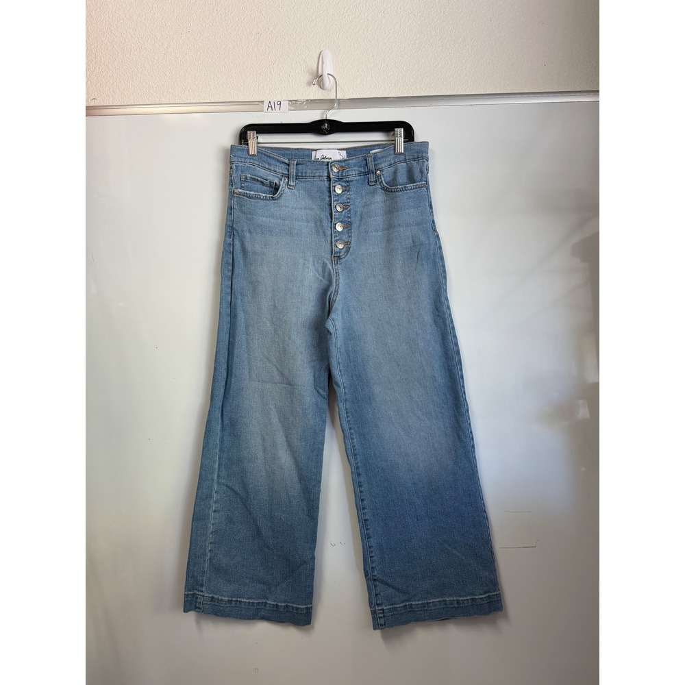 Sam Edelman Codie High Rise Wide Leg Ankle Jeans Light Wash Blue Size 30/10